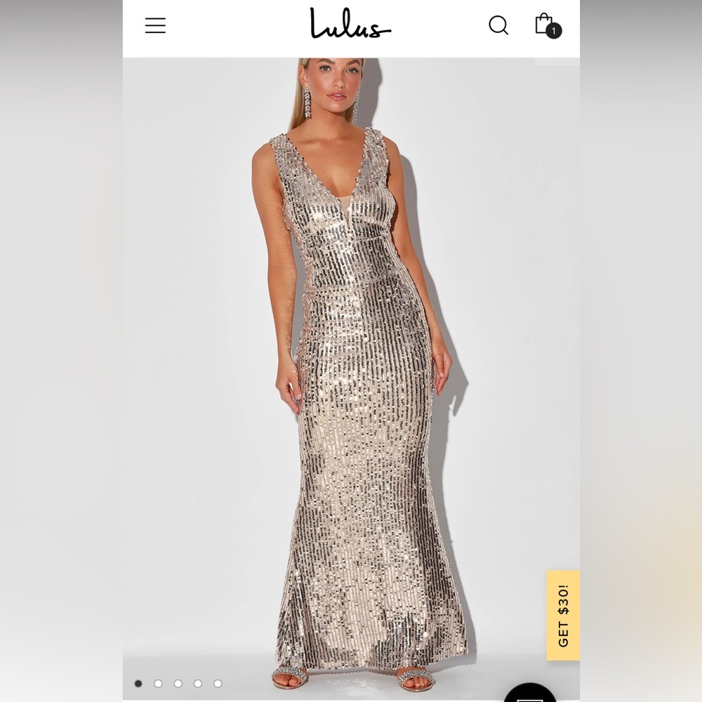 Lulu’s Sequin Mermaid Maxi Dress